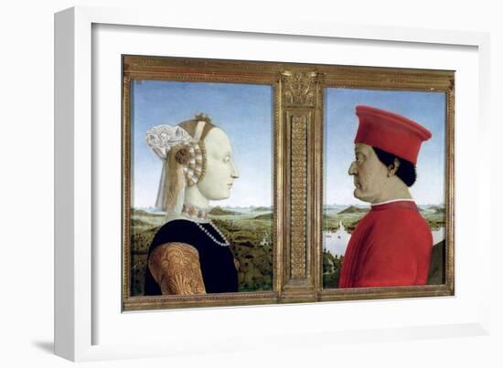 Portraits of Duke Federico Da Montefeltro-Piero della Francesca-Framed Giclee Print