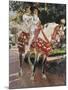 Portraits of Elena and Maria Wearing Old Valencian Dresses-Joaquín Sorolla y Bastida-Mounted Art Print