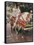 Portraits of Elena and Maria Wearing Old Valencian Dresses-Joaquín Sorolla y Bastida-Framed Stretched Canvas