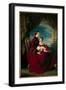 Portraits of Empress Eugenie and Imperial Prince. Eugenie De Montijo (1826-1920), 1857 (Oil on Canv-Franz Xaver Winterhalter-Framed Giclee Print