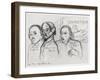 Portraits of Gauguin, Bernard and Schuffenecker-Emile Bernard-Framed Giclee Print