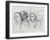 Portraits of Gauguin, Bernard and Schuffenecker-Emile Bernard-Framed Giclee Print