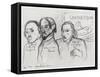 Portraits of Gauguin, Bernard and Schuffenecker-Emile Bernard-Framed Stretched Canvas