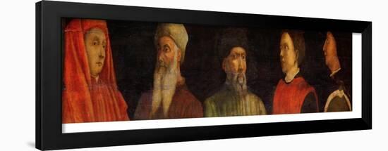 Portraits of Giotto (circa 1266-1337) Uccello, Donatello (circa 1386-1466) Manetti (circa 1405-60)-Paolo Uccello-Framed Premium Giclee Print