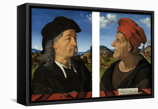 Portraits of Giuliano and Francesco Giamberti Da Sangallo-Piero di Cosimo-Framed Stretched Canvas