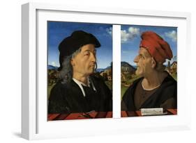 Portraits of Giuliano and Francesco Giamberti Da Sangallo-Piero di Cosimo-Framed Art Print