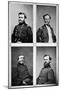 Portraits of Grant, Sherman, Thomas and McPherson, Civil War-Lantern Press-Mounted Art Print