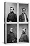 Portraits of Grant, Sherman, Thomas and McPherson, Civil War-Lantern Press-Stretched Canvas