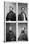 Portraits of Grant, Sherman, Thomas and McPherson, Civil War-Lantern Press-Stretched Canvas