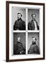 Portraits of Grant, Sherman, Thomas and McPherson, Civil War-Lantern Press-Framed Art Print