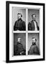 Portraits of Grant, Sherman, Thomas and McPherson, Civil War-Lantern Press-Framed Art Print