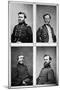 Portraits of Grant, Sherman, Thomas and McPherson, Civil War-Lantern Press-Mounted Art Print