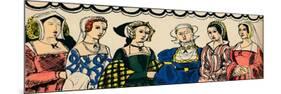 Portraits of Henry VIIIs six wives from 1509, (1932)-Rosalind Thornycroft-Mounted Giclee Print