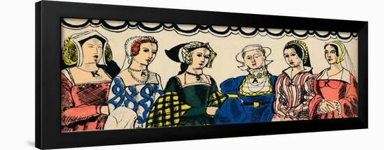 Portraits of Henry VIIIs six wives from 1509, (1932)-Rosalind Thornycroft-Framed Giclee Print