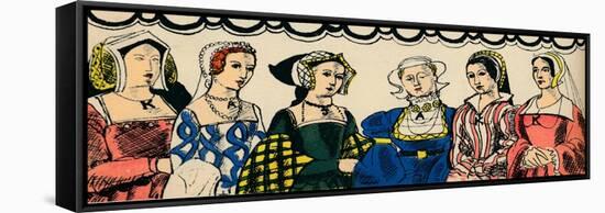 Portraits of Henry VIIIs six wives from 1509, (1932)-Rosalind Thornycroft-Framed Stretched Canvas