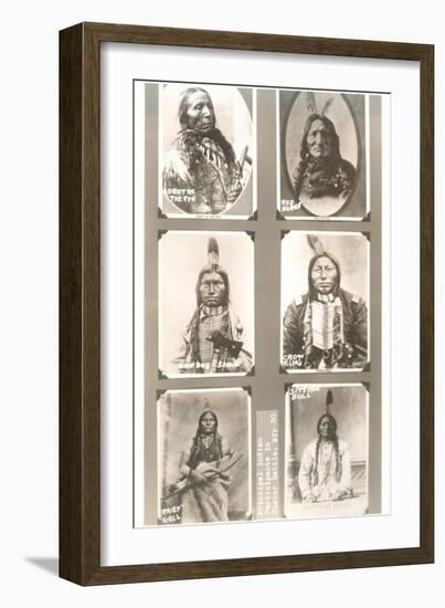 Portraits of Indian Braves-null-Framed Art Print