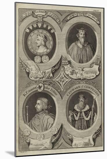 Portraits of Kings of England-null-Mounted Giclee Print