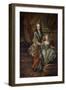 Portraits of Louis XV of France and Mariana Victoria of Spain-null-Framed Giclee Print