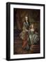 Portraits of Louis XV of France and Mariana Victoria of Spain-null-Framed Giclee Print