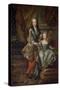 Portraits of Louis XV of France and Mariana Victoria of Spain-null-Stretched Canvas