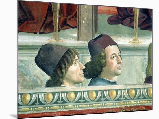 Portraits of Matteo Franco and Luigi Pulci from the Cycle of the Life of St. Francis, circa 1483-Domenico Ghirlandaio-Mounted Giclee Print