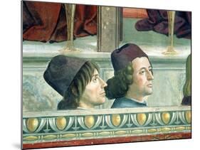 Portraits of Matteo Franco and Luigi Pulci from the Cycle of the Life of St. Francis, circa 1483-Domenico Ghirlandaio-Mounted Giclee Print