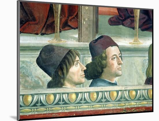 Portraits of Matteo Franco and Luigi Pulci from the Cycle of the Life of St. Francis, circa 1483-Domenico Ghirlandaio-Mounted Giclee Print
