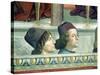 Portraits of Matteo Franco and Luigi Pulci from the Cycle of the Life of St. Francis, circa 1483-Domenico Ghirlandaio-Stretched Canvas