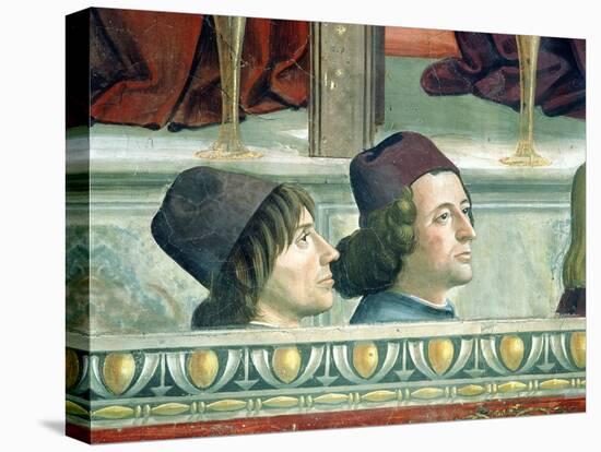 Portraits of Matteo Franco and Luigi Pulci from the Cycle of the Life of St. Francis, circa 1483-Domenico Ghirlandaio-Stretched Canvas