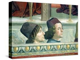 Portraits of Matteo Franco and Luigi Pulci from the Cycle of the Life of St. Francis, circa 1483-Domenico Ghirlandaio-Stretched Canvas