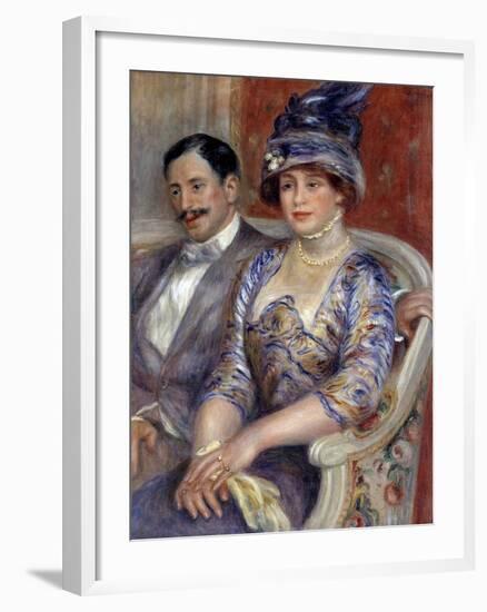 Portraits of Mr. and Mrs. Bernheim De Villers by Pierre Auguste Renoir-null-Framed Giclee Print