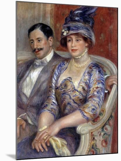 Portraits of Mr. and Mrs. Bernheim De Villers by Pierre Auguste Renoir-null-Mounted Giclee Print