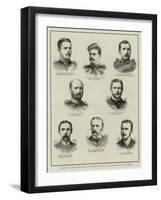 Portraits of Officers and Newspaper Correspondents Killed in the Recent Battles in the Soudan-null-Framed Giclee Print