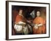 Portraits of Pope Benedict XIV (1675 - 1758) and Cardinal Silvio Valenti Gonzague. Painting by Giov-Giovanni Paolo Pannini or Panini-Framed Giclee Print