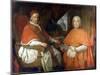 Portraits of Pope Benedict XIV (1675 - 1758) and Cardinal Silvio Valenti Gonzague. Painting by Giov-Giovanni Paolo Pannini or Panini-Mounted Giclee Print