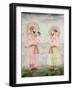 Portraits of Prince Dara Shikoh and Prince Sulaiman Shikoh Nimbate, C.1665 (Gouache on Parchment)-null-Framed Giclee Print