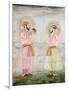 Portraits of Prince Dara Shikoh and Prince Sulaiman Shikoh Nimbate, C.1665 (Gouache on Parchment)-null-Framed Giclee Print