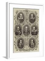 Portraits of Shakespeare-null-Framed Giclee Print