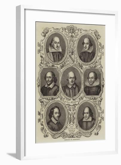 Portraits of Shakespeare-null-Framed Giclee Print