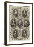 Portraits of Shakespeare-null-Framed Giclee Print