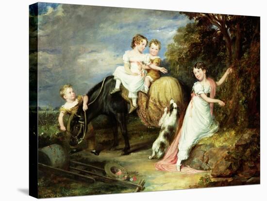 Portraits of the Children of the Rev.Joseph Arkwright of Mark Hall, Essex, 1826-John Hayter-Stretched Canvas