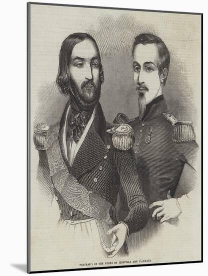 Portraits of the Dukes De Joinville and D'Aumale-null-Mounted Giclee Print