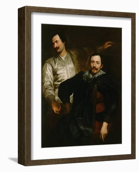 Portraits of the Painters Lucas and Cornelis De Wael-Sir Anthony Van Dyck-Framed Giclee Print