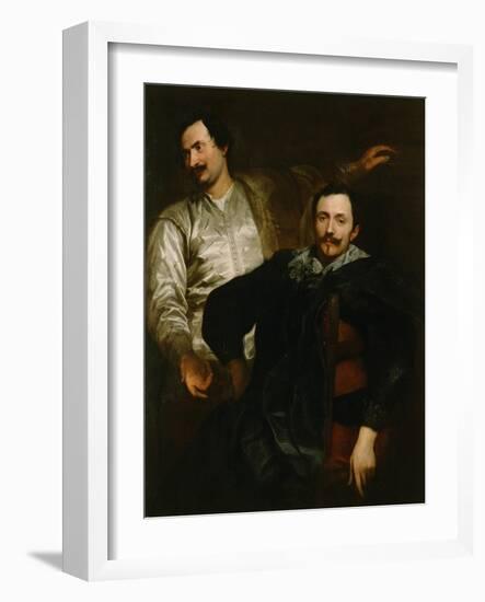 Portraits of the Painters Lucas and Cornelis De Wael-Sir Anthony Van Dyck-Framed Giclee Print