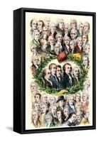 Portraits of the Signers of the Declaration of Independence, Philadelphia, c.1776-null-Framed Stretched Canvas