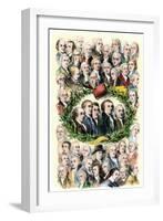 Portraits of the Signers of the Declaration of Independence, Philadelphia, c.1776-null-Framed Giclee Print