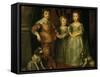 Portraits of the Three Eldest Children of Charles I, King of England-Sir Anthony Van Dyck-Framed Stretched Canvas
