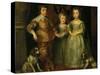 Portraits of the Three Eldest Children of Charles I, King of England-Sir Anthony Van Dyck-Stretched Canvas