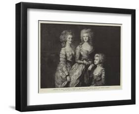 Portraits of Three Daughters of George Iii-Thomas Gainsborough-Framed Giclee Print