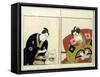 Portraits of Two Actors, 1803-Toyokuni-Framed Stretched Canvas